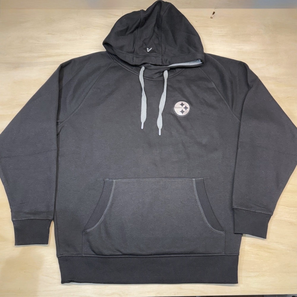 NWT Antigua Pittsburgh Steelers Womens Victory Hoodie‎ Black NFL Sweatshirt L